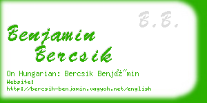 benjamin bercsik business card